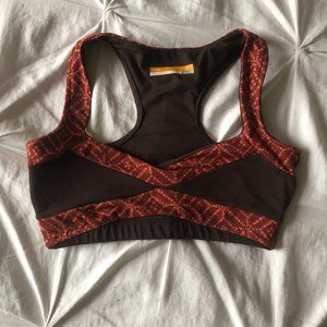 Lucy Activewear XS Sports Bra Vintage Retro Pinup Brown Red Rust Cute